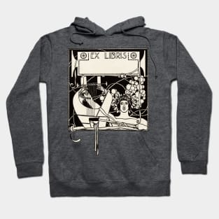 Music themed bookplate Hoodie